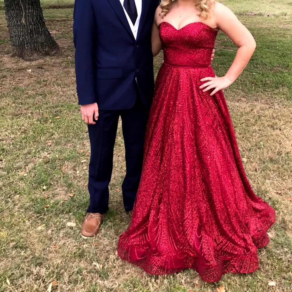 Red Sparkle Prom Dress